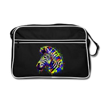 Zebra - Retro Bag - black/white - Front