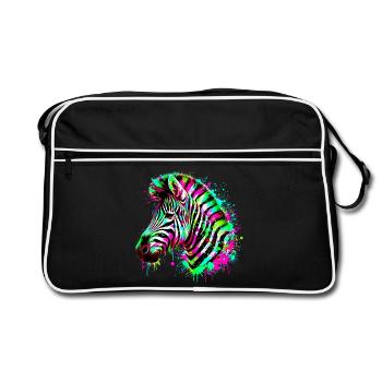Zebra - Retro Bag - black/white - Front