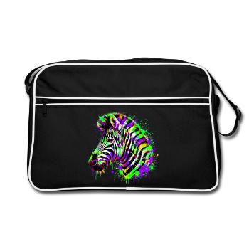 Zebra - Retro Bag - black/white - Front