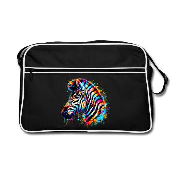 Zebra - Retro Bag - black/white - Front