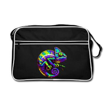Chameleon - Retro Bag - black/white - Front