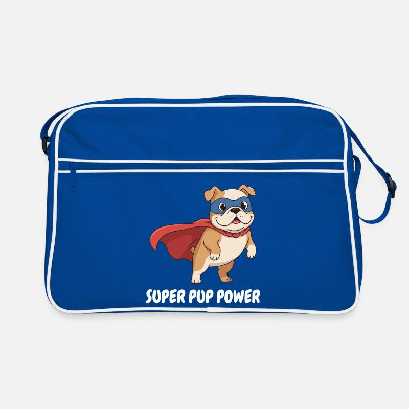 Superhelden Hund Cape Retro Tasche
