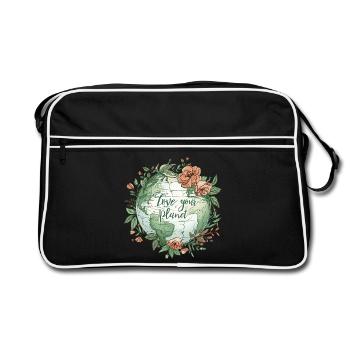 Love Your Planet Eco Tee - Retro Bag - black/white - Front