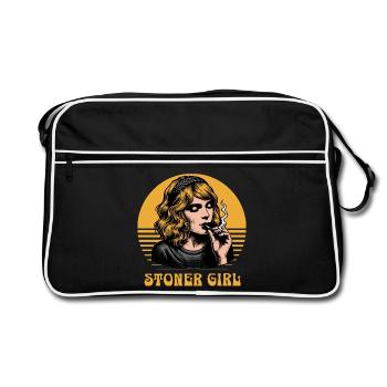 Fille stoner - Sac Retro - noir/blanc - Devant