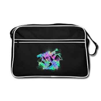 skifahren - Retro Tasche - Schwarz/Weiß - Vorne