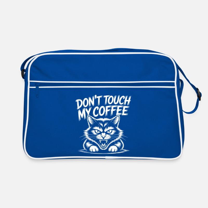 Coffee warning with angry cat Retro Bag