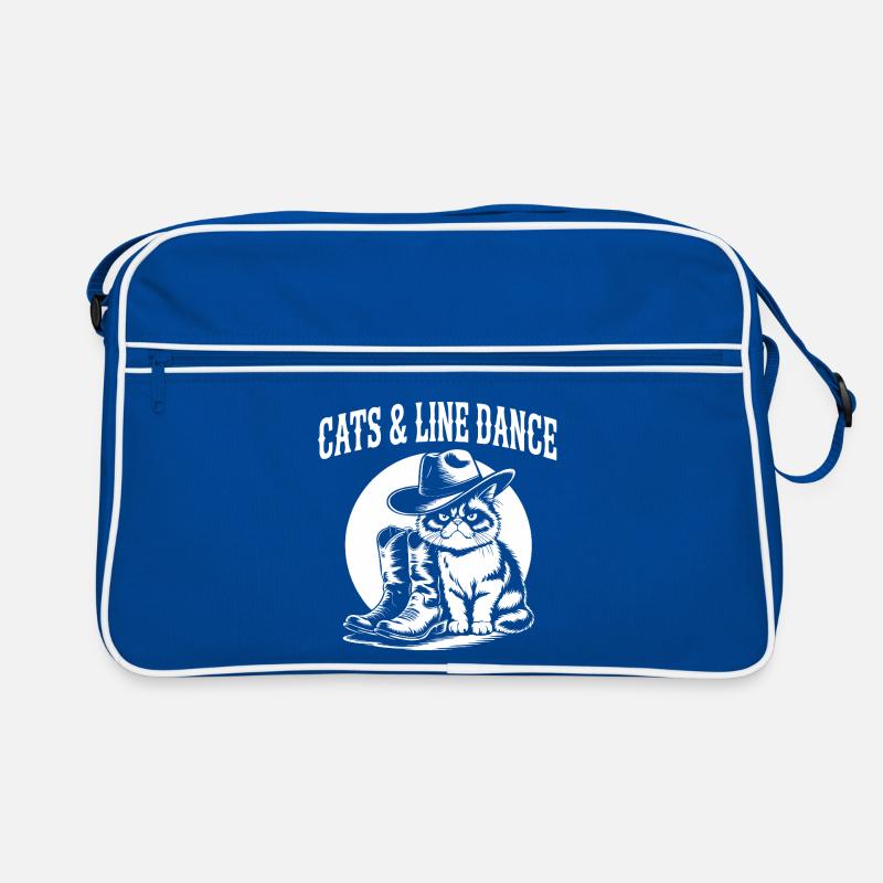 Katzen Line Dance Cowboy Retro Tasche