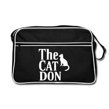 Typografie im Stil von The Cat Don Mafia - Retro Tasche - Schwarz/Weiß - Vorne