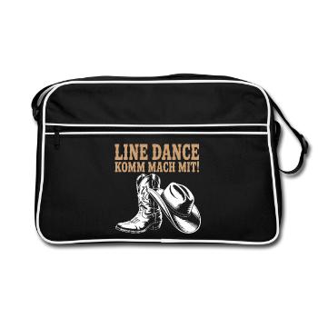 Line Dance Come join us! Cowboy Hat Western Boots - Retro Bag - black/white - Front