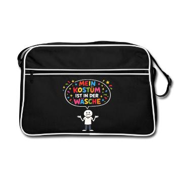 Costume Replacement Carnival Carnival Funny Saying - Retro Bag - black/white - Front