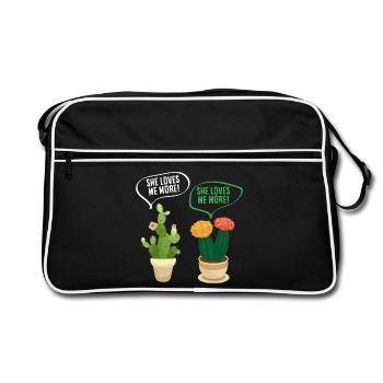 Plant Lover Plants Succulent Flower Love - Retro Bag - black/white - Front