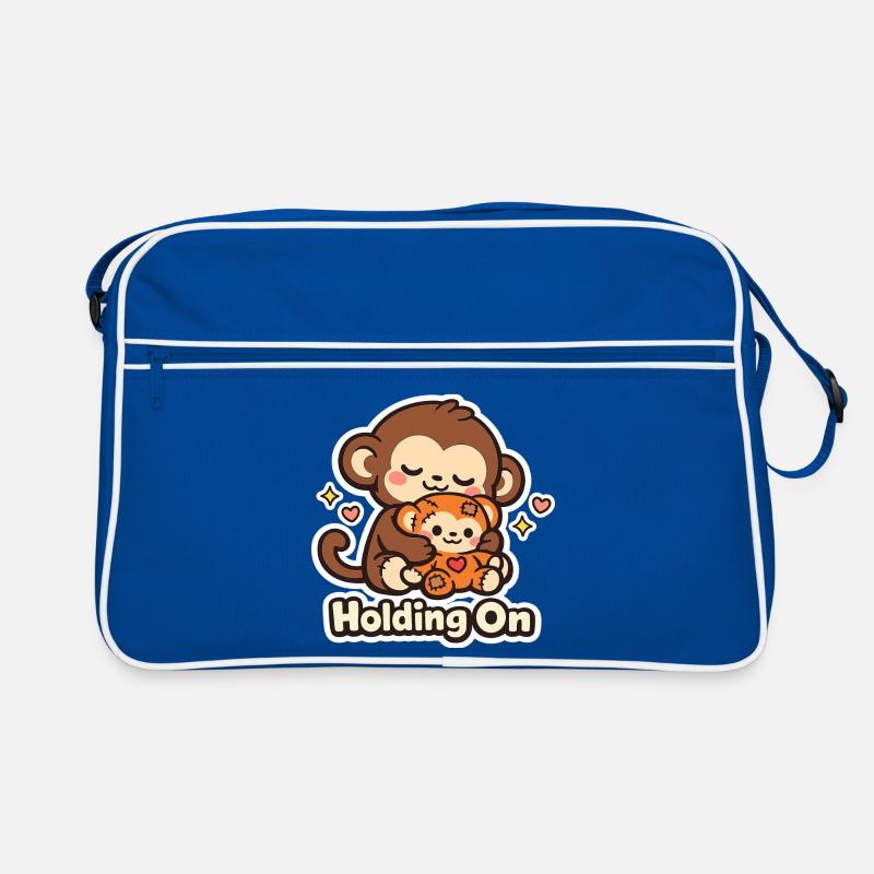 Punch Macaque Holding On Retro Tasche