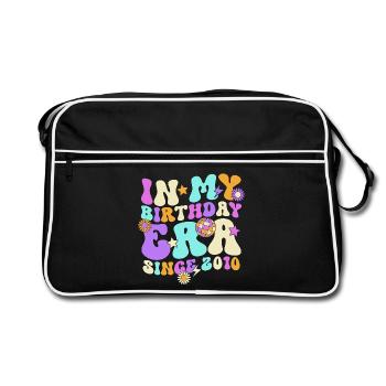 Idée de cadeau rétro pour le 16e anniversaire - Sac Retro - noir/blanc - Devant