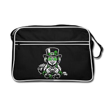 Irish I Was Gaming St Patricks Day Gamer - Retro Bag - black/white - Front