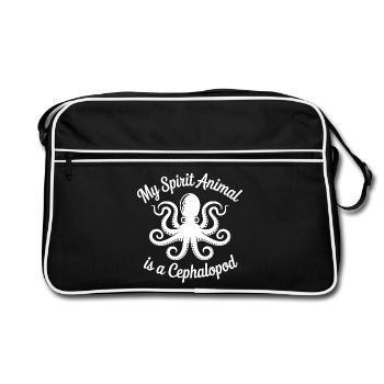 Spirit Tier Oktopus - Sac Retro - noir/blanc - Devant