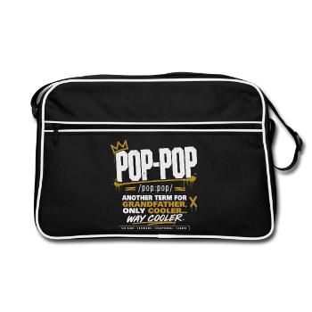 Pop-Pop Definition - Cool and Legendary Grandpa - Retro Bag - black/white - Front