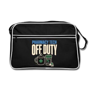 Don de prescription pour technicien en pharmacie Technicien en pharmacie CPHT - Sac Retro - noir/blanc - Devant