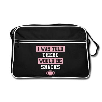 I was told: There would be snacks - Retro Bag - black/white - Front