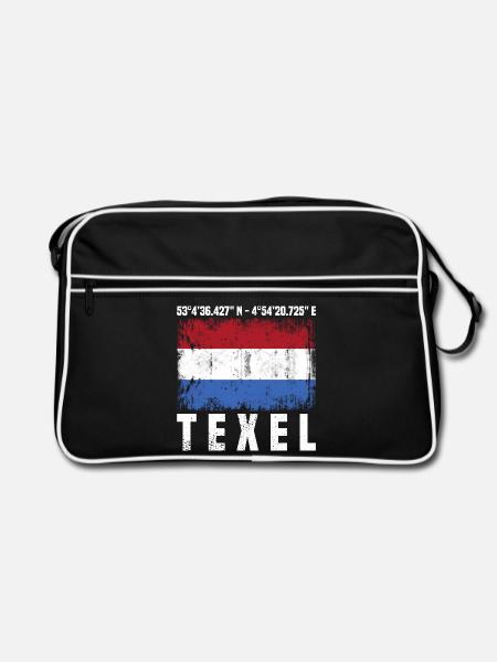 Texel Koordinaten - Retro Tasche - Schwarz/Weiß