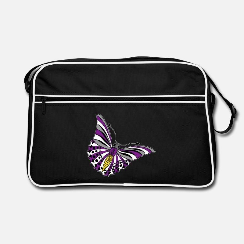 butterfly asexual non binary labrys lesbian Retro Bag