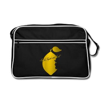Demandez de la tequila et du sel - Sac Retro - noir/blanc - Devant
