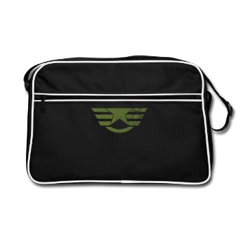 T-shirt militaire - Sac Retro - noir/blanc - Devant