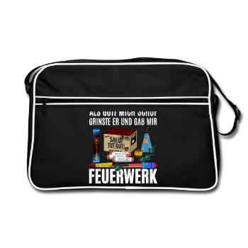Fireworks New Year's Eve - Retro Bag - black/white - Front