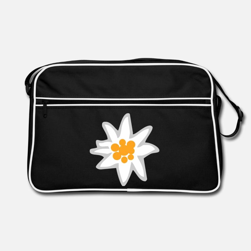 Edelweiss - Retro Tasche - Schwarz/Weiß