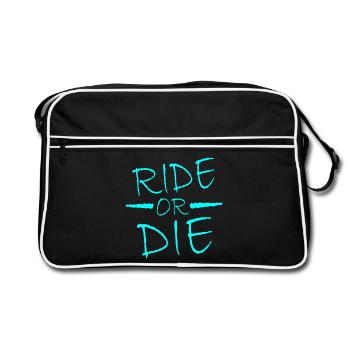 Rouler ou mourir - Sac Retro - noir/blanc - Devant