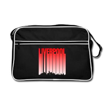 Liverpool Skyline Gradient - Retro Bag - black/white - Front
