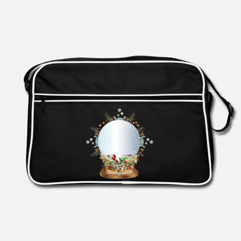 empty nostalgic snow globe to label Retro Bag