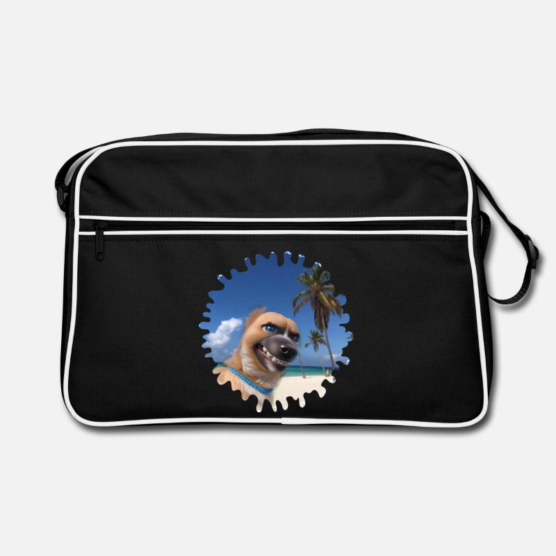 Crazy Beach Dog Retro Tasche