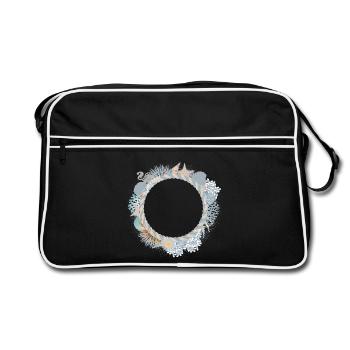 Cadre pastel maritime en look récif corallien - Sac Retro - noir/blanc - Devant