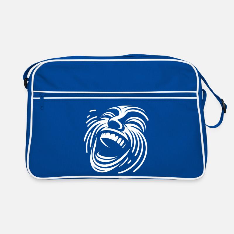 Laughing Line Face Pattern Retro Bag