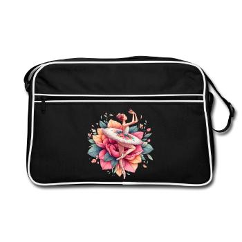 Danseuse de ballet avec tutu - Sac Retro - noir/blanc - Devant