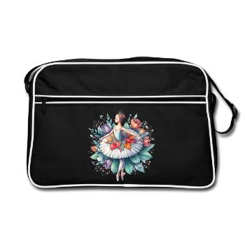 Danseuse de ballet avec tutu - Sac Retro - noir/blanc - Devant