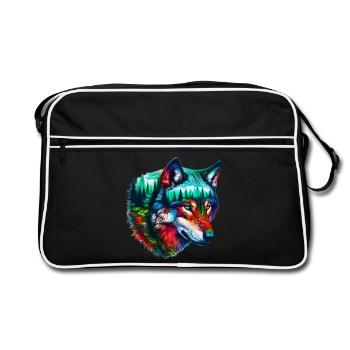 Loup - Sac Retro - noir/blanc - Devant