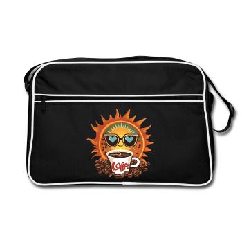 Sun Coffee Vintage Style and Passion - Retro Bag - black/white - Front
