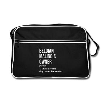 Malinois belge Malinois belge - Sac Retro - noir/blanc - Devant