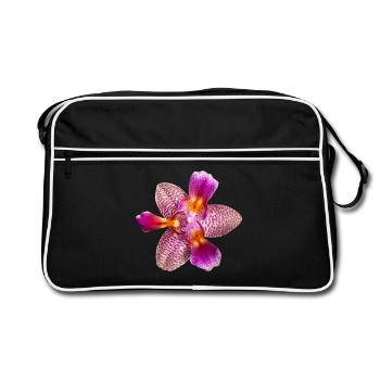 Phalaenopsis Joie Conte de fées pélorique Fleur d’orchidée - Sac Retro - noir/blanc - Devant