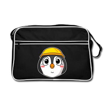 Penguin Construction Site - Retro Bag - black/white - Front