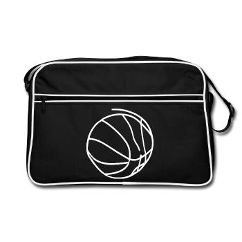 Basketball Sketch - Retro Bag - black/white - Front