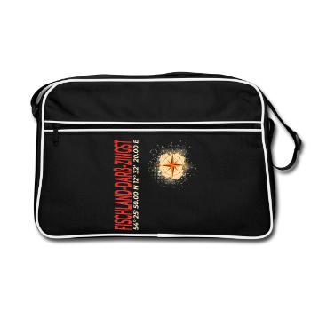 Fischland - Darss - Zingst - Retro Tasche - Schwarz/Weiß - Vorne