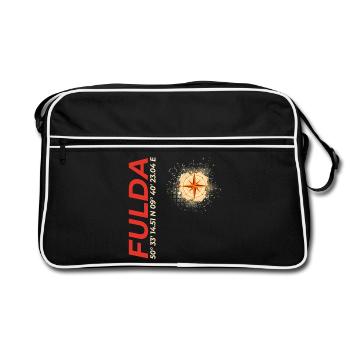 Fulda - Retro Tasche - Schwarz/Weiß - Vorne