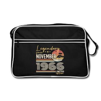 Jahrgang November 1966 RetroNovember 1966 - Retro Tasche - Schwarz/Weiß - Vorne