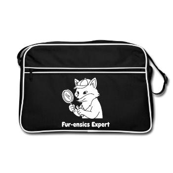 Fur-ensics Expert Détective Patte - Sac Retro - noir/blanc - Devant