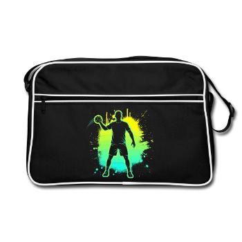 Parole de handball Drôle de sport cadeau de handball - Sac Retro - noir/blanc - Devant
