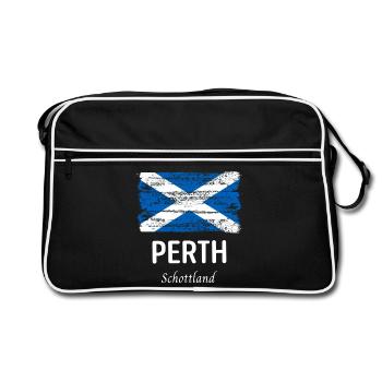 Perth - Retro Bag - black/white - Front