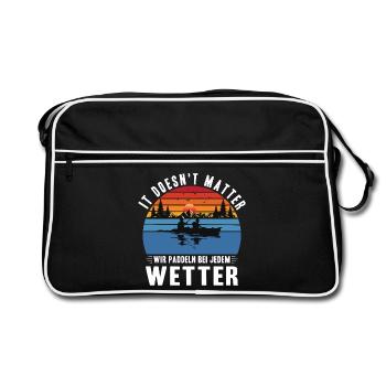 Kayakiste offre des tenues de kayak pour les sports nautiques - Sac Retro - noir/blanc - Devant