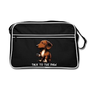 Talk to the Paw Dachshund Owner Dachshund Owner Dachshund Owner - Retro Bag - black/white - Front